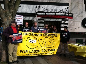 March 2013:Across the U.S.,  Letter Carriers rallied to save Saturday mail delivery and win a reprieve! This photo was taken in Seattle.